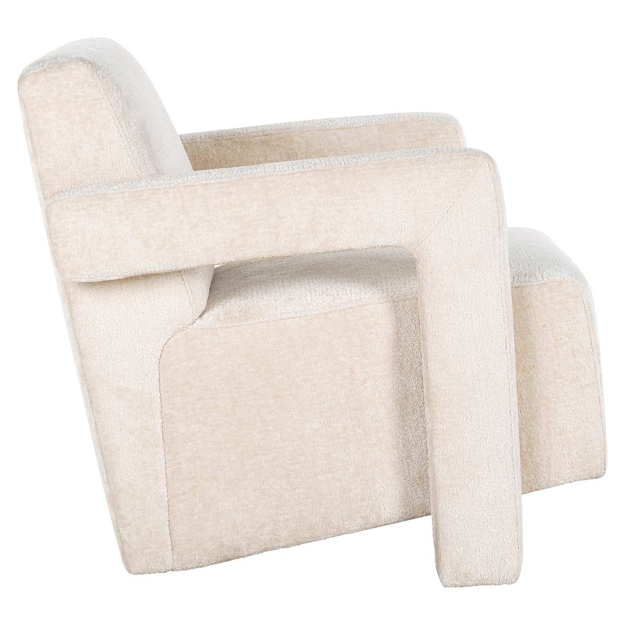 Fauteuil Devanto white chenille (Bergen 900 white chenille)