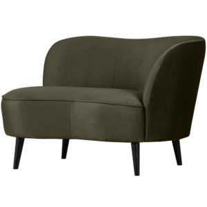 Sara Lounge Fauteuil Rechts Fluweel Warm Groen