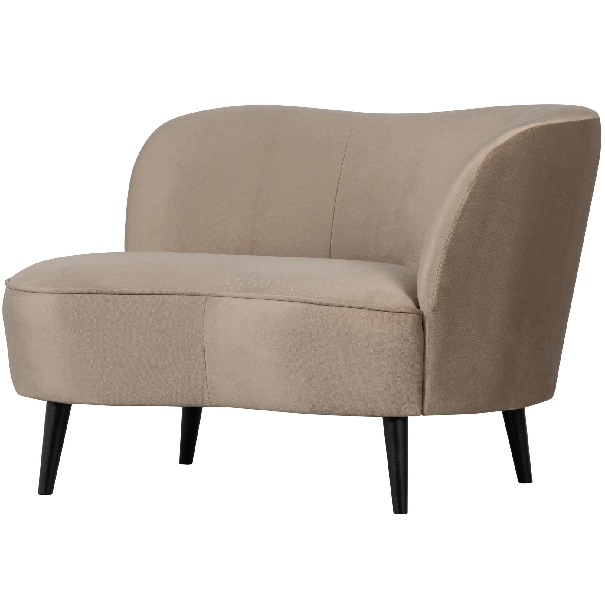 Sara Lounge Fauteuil Rechts Fluweel Khaki