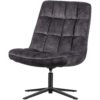 Job Draaifauteuil Velvet Antraciet