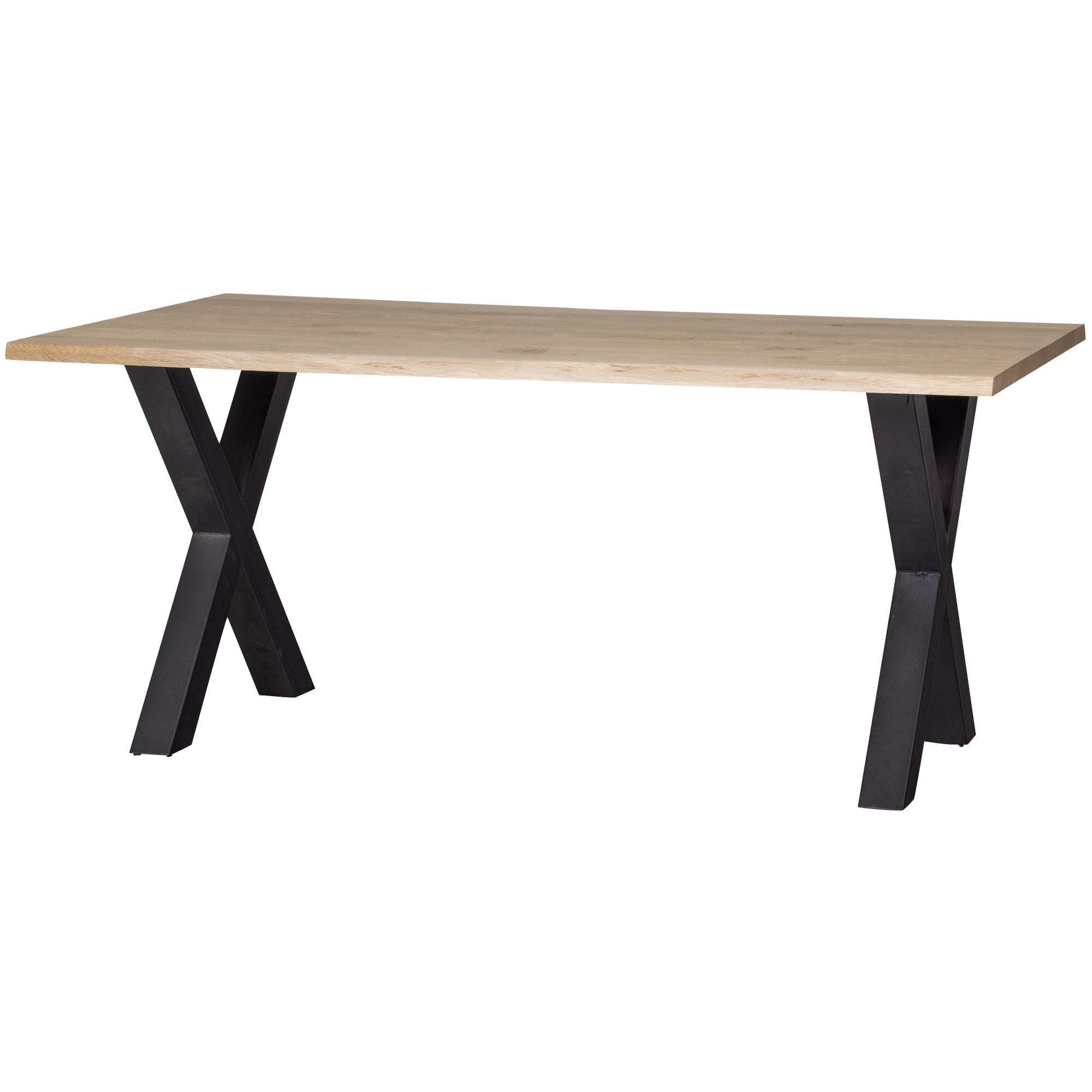 WOOOD Boomstam Eettafel 'Tablo' met X-poot, 180 x 90cm