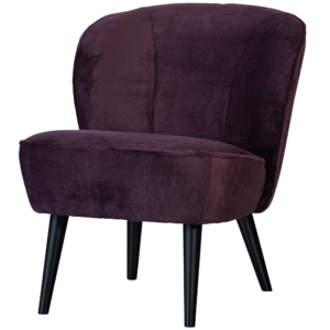 Sara Fauteuil Imitatiebont Aubergine