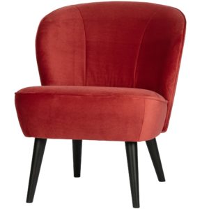 Sara Fauteuil Fluweel Raspberry