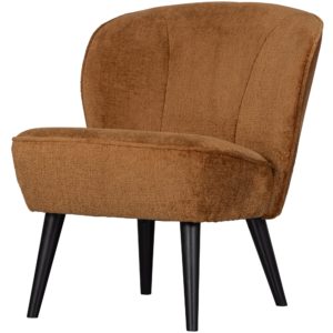 Sara Fauteuil Structure Velvet Cognac